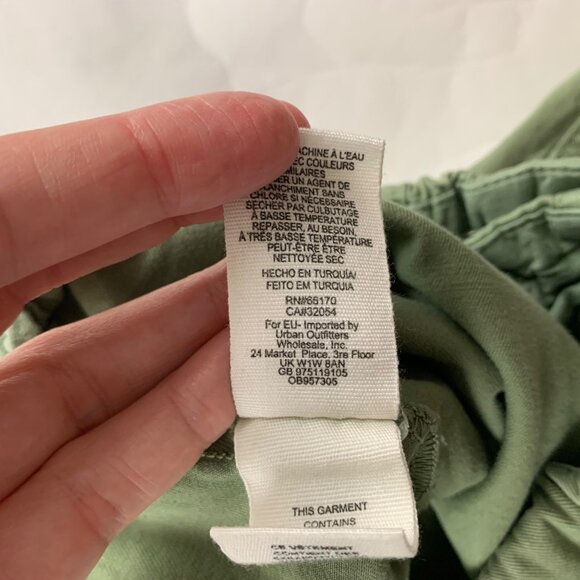 Free People Moss Green Canvas Cadet Button Fly Jogger Chino Pant M - Picture 6 of 8